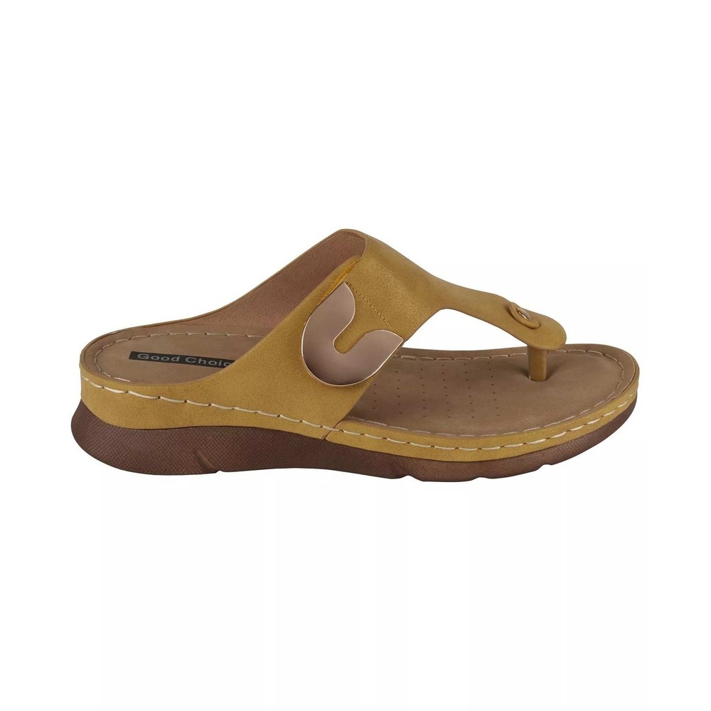GC Shoes Women Sam Thong Sandals Size 8 Wedge New With Tags - Picture 5 of 5
